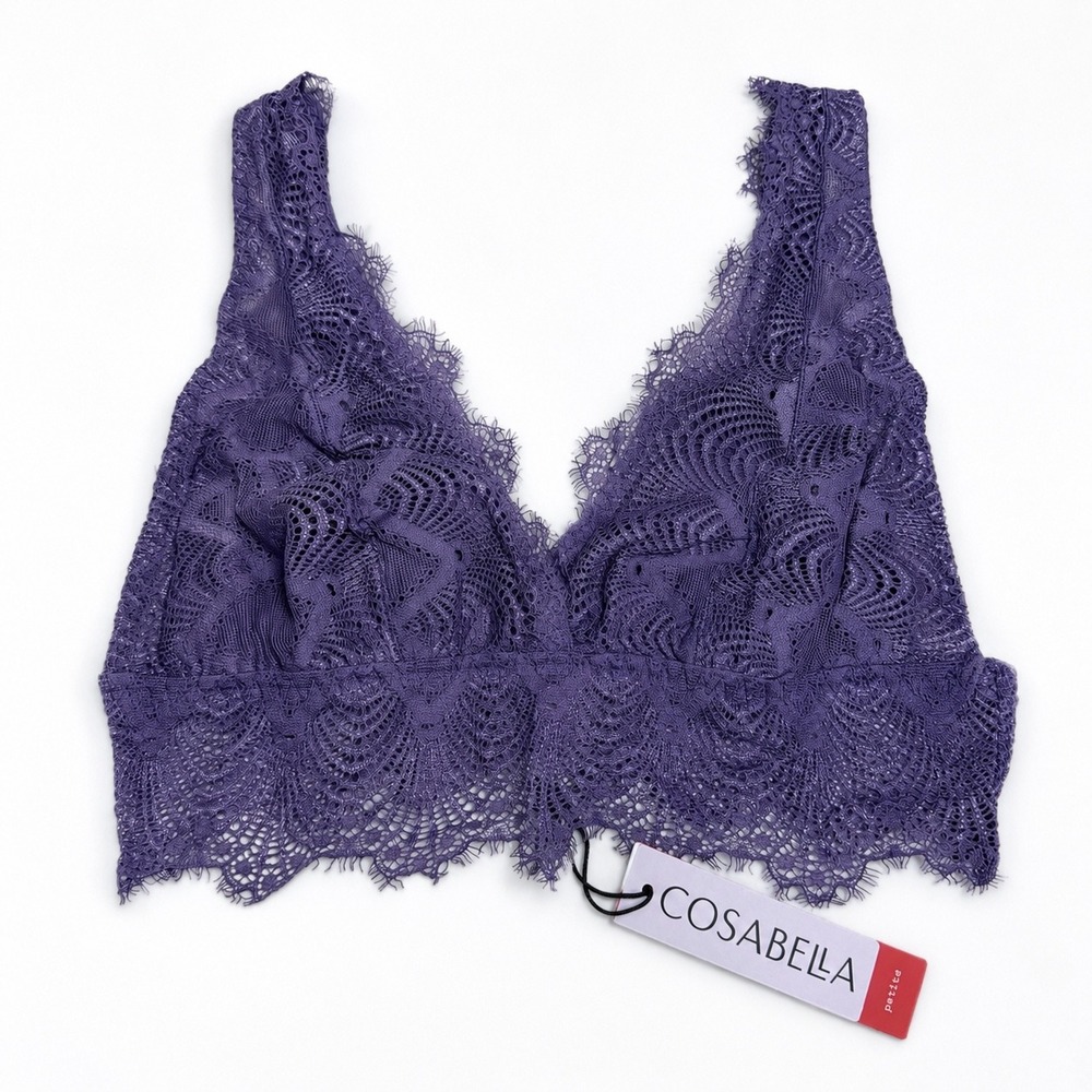 Cosabella Allure Petite Plunge Bralette Himalayan Sky - Size PM / NWT